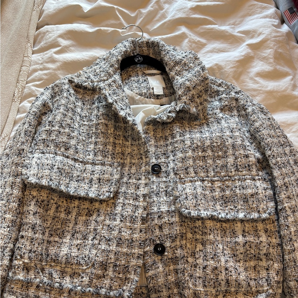H&M Textured Tweed Blazer